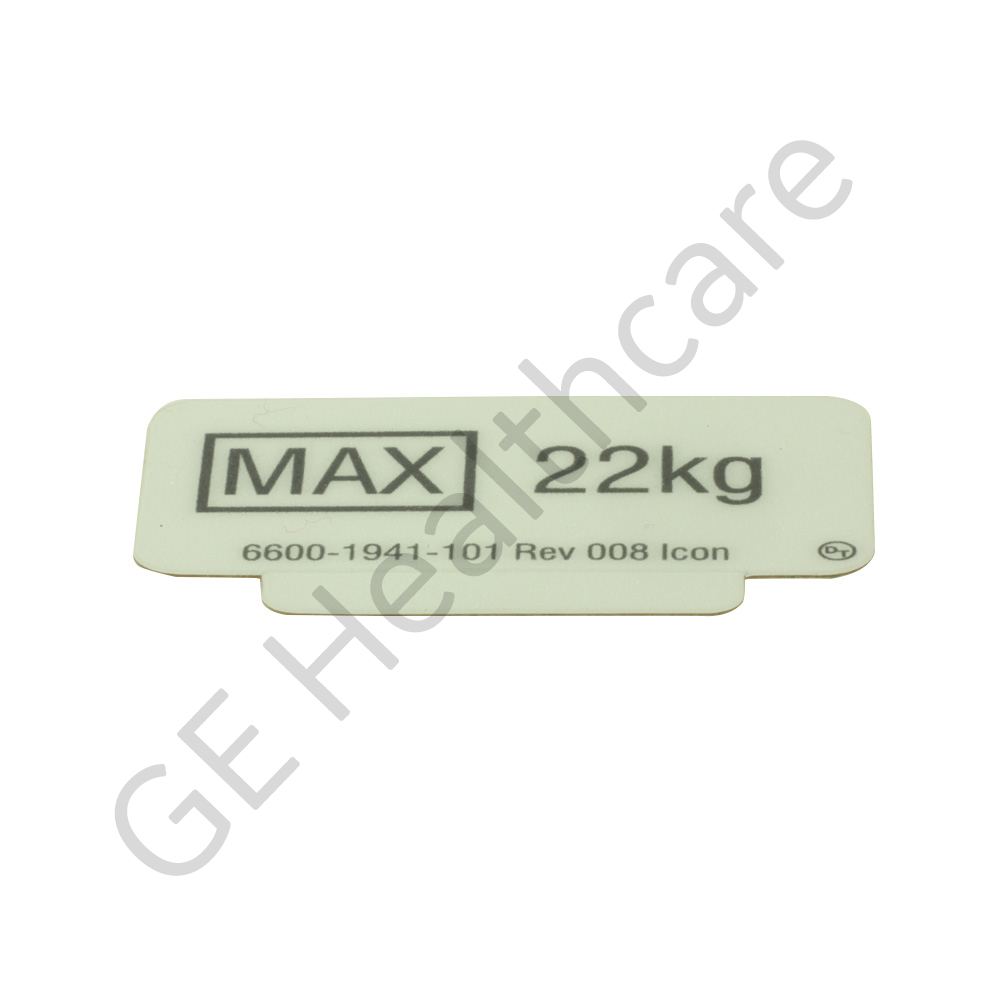 Sticker Weight Limit Label - Shelf 50lb 22kg English Sticker Weight Limit Label - Shelf 50lb 22kg English